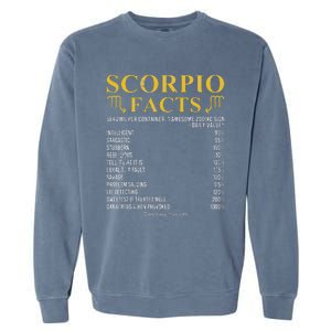 Scorpio Facts Horoscope Birthday Celebrant Garment-Dyed Sweatshirt