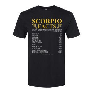 Scorpio Facts Horoscope Birthday Celebrant Softstyle CVC T-Shirt