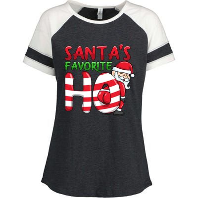 Santas Favorite Ho Santa Favourite Ho Funny Christmas Gift Enza Ladies Jersey Colorblock Tee