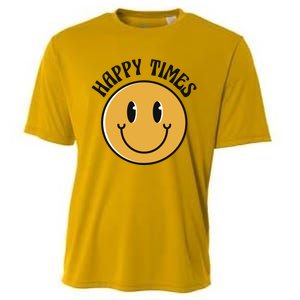 Smiley Face Happy Times Cooling Performance Crew T-Shirt