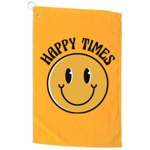 Smiley Face Happy Times Platinum Collection Golf Towel