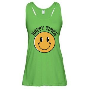 Smiley Face Happy Times Ladies Essential Flowy Tank