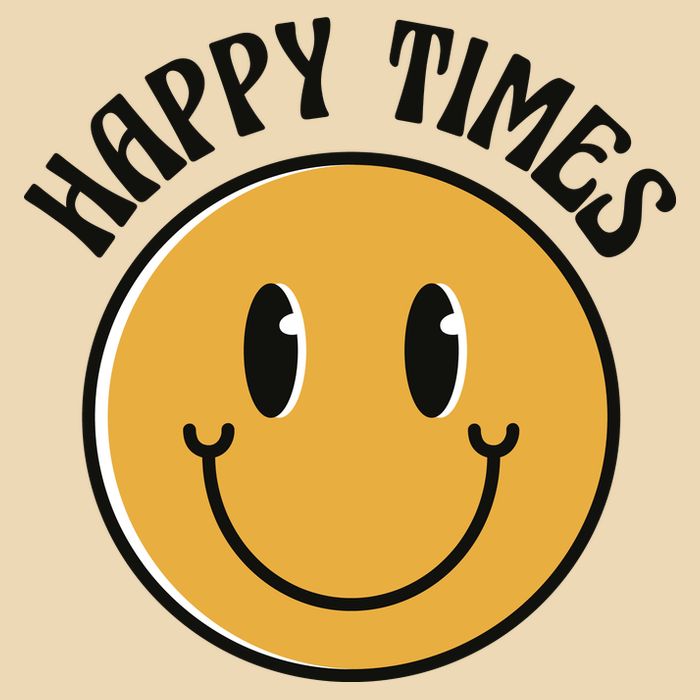 Smiley Face Happy Times Drawstring Bag