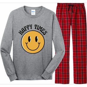 Smiley Face Happy Times Long Sleeve Pajama Set