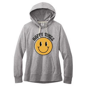 Smiley Face Happy Times Women's Fleece Hoodie