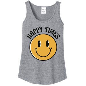 Smiley Face Happy Times Ladies Essential Tank