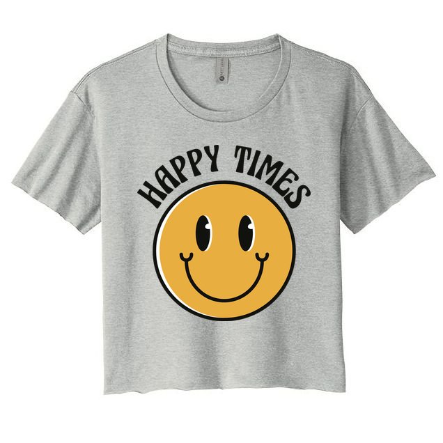 Smiley Face Happy Times Crop Top