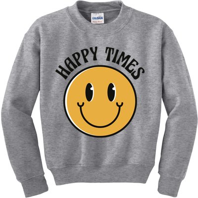Smiley Face Happy Times Kids Sweatshirt