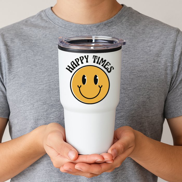 Smiley Face Happy Times Tumbler