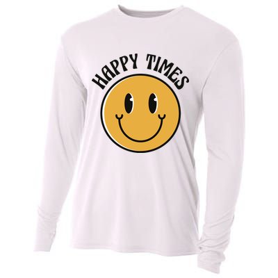 Smiley Face Happy Times Cooling Performance Long Sleeve Crew