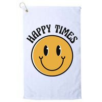 Smiley Face Happy Times Golf Towel