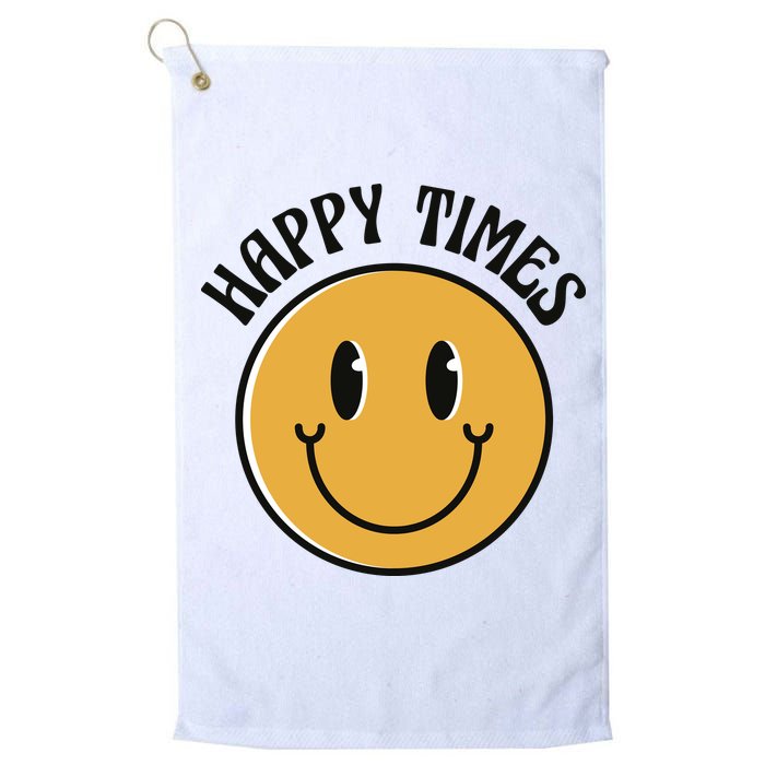 Smiley Face Happy Times Golf Towel