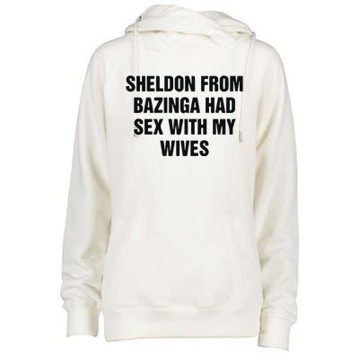 Sheldon From Had Sex With My Wives Womens Funnel Neck Pullover Hood