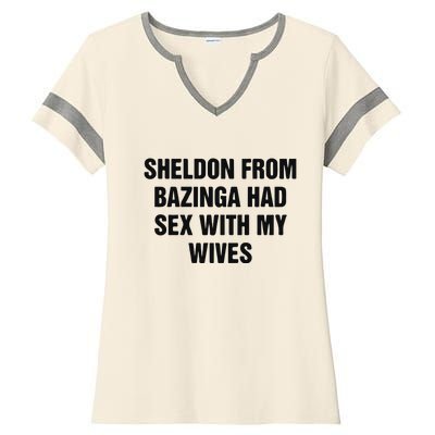 Sheldon From Had Sex With My Wives Ladies Halftime Notch Neck Tee