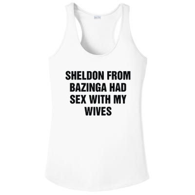 Sheldon From Had Sex With My Wives Ladies PosiCharge Competitor Racerback Tank