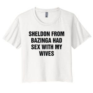 Sheldon From Had Sex With My Wives Women's Crop Top Tee