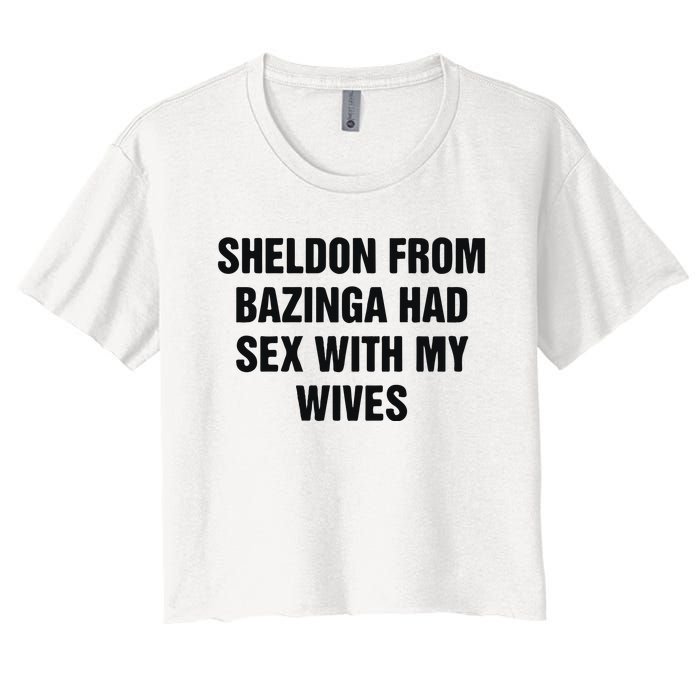 Sheldon From Had Sex With My Wives Women's Crop Top Tee