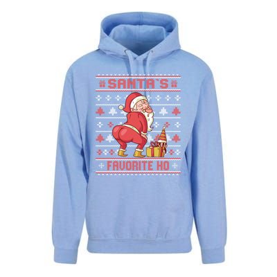 SantaS Favorite Ho Twerking Santa Offensive Ugly Sweater Gift Unisex Surf Hoodie