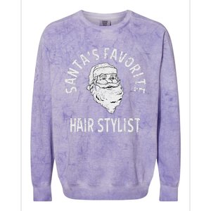 SantaS Favorite Hair Stylist Christmas Colorblast Crewneck Sweatshirt