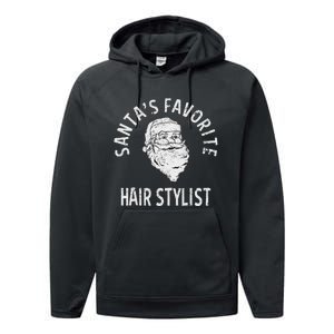 SantaS Favorite Hair Stylist Christmas Performance Fleece Hoodie