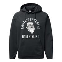 SantaS Favorite Hair Stylist Christmas Performance Fleece Hoodie