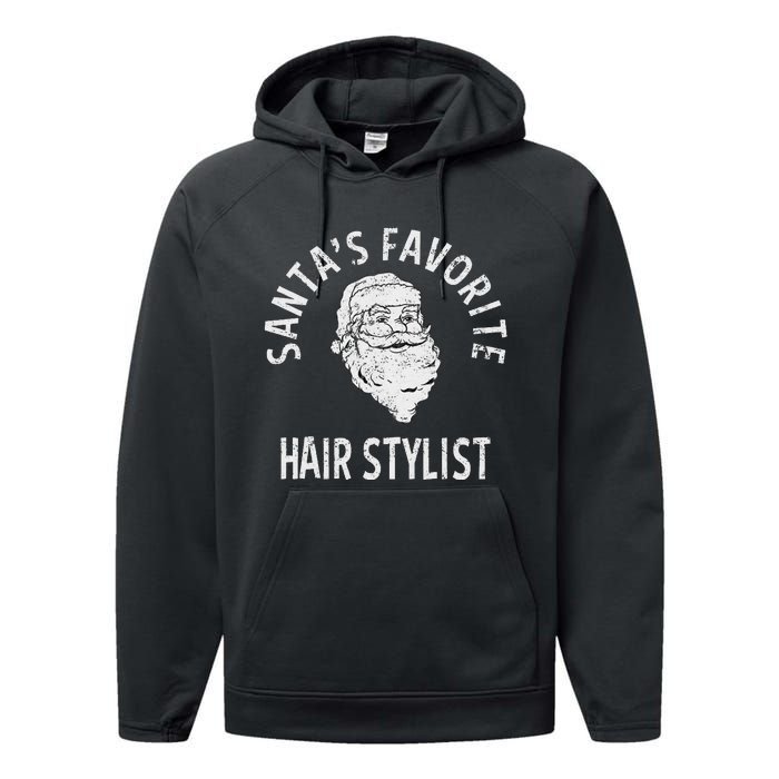 SantaS Favorite Hair Stylist Christmas Performance Fleece Hoodie