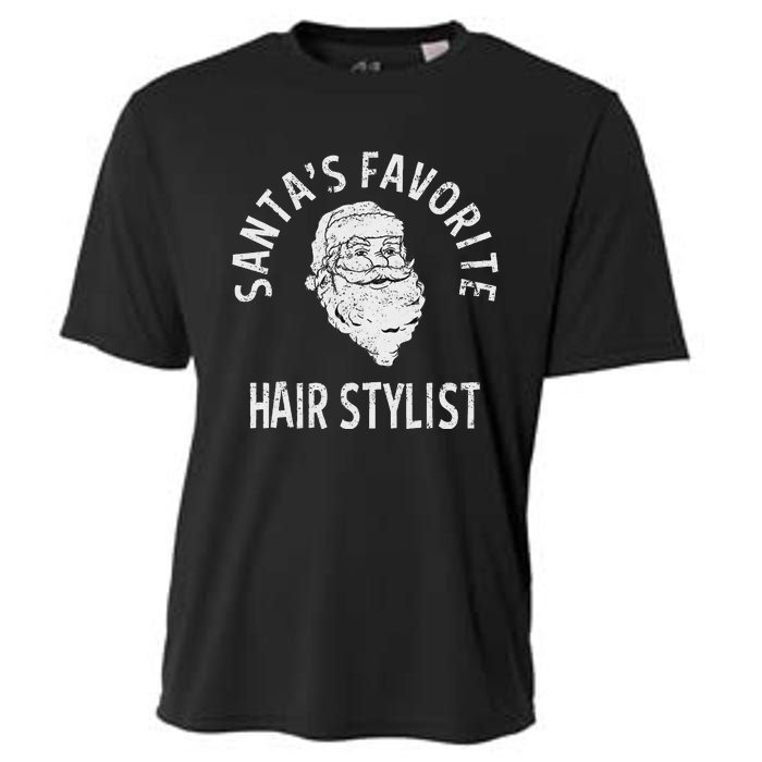 SantaS Favorite Hair Stylist Christmas Cooling Performance Crew T-Shirt