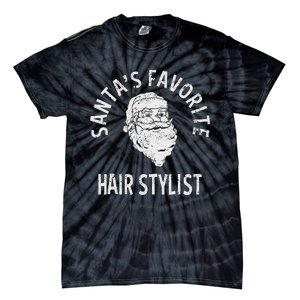 SantaS Favorite Hair Stylist Christmas Tie-Dye T-Shirt