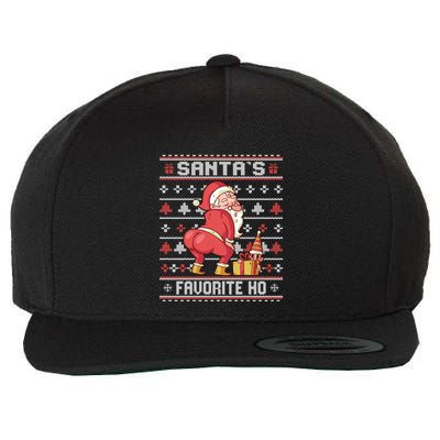 SantaS Favorite Ho Twerking Santa Offensive Ugly Sweater Cute Gift Wool Snapback Cap