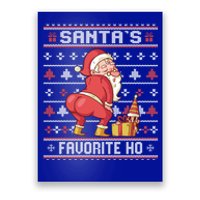 SantaS Favorite Ho Twerking Santa Offensive Ugly Sweater Cute Gift Poster