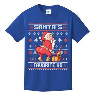 SantaS Favorite Ho Twerking Santa Offensive Ugly Sweater Cute Gift Kids T-Shirt