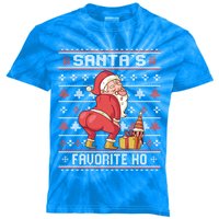 SantaS Favorite Ho Twerking Santa Offensive Ugly Sweater Cute Gift Kids Tie-Dye T-Shirt