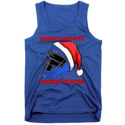 Santas Favorite Hockey Player Funny Hockey Game Gift Tank Top