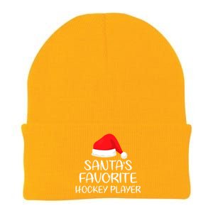 Santas Favorite Hockey Player Matching Family Xmas Cool Gift Knit Cap Winter Beanie