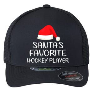 Santas Favorite Hockey Player Matching Family Xmas Cool Gift Flexfit Unipanel Trucker Cap