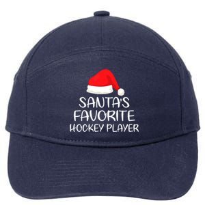 Santas Favorite Hockey Player Matching Family Xmas Cool Gift 7-Panel Snapback Hat