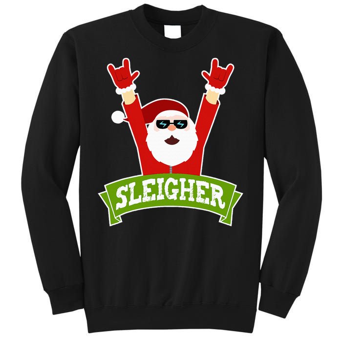 Sleigher Funny Heavy Metal Music Santa Christmas Sweatshirt