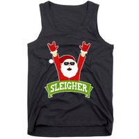 Sleigher Funny Heavy Metal Music Santa Christmas Tank Top