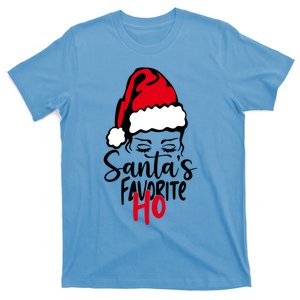 Santa's Favorite Ho Rude And Offensive Messy Bun For Great Gift T-Shirt