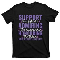 Support Fighters Honouring Taken Drug Overdose Awareness T-Shirt