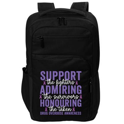 Support Fighters Honouring Taken Drug Overdose Awareness Impact Tech Backpack