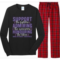 Support Fighters Honouring Taken Drug Overdose Awareness Long Sleeve Pajama Set