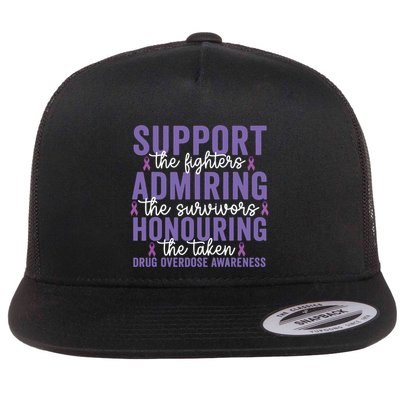 Support Fighters Honouring Taken Drug Overdose Awareness Flatbill Hat