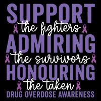 Support Fighters Honouring Taken Drug Overdose Awareness 16 in Basic Backpack