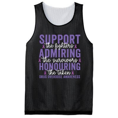 Support Fighters Honouring Taken Drug Overdose Awareness Mesh Reversible Basketball Jersey Tank