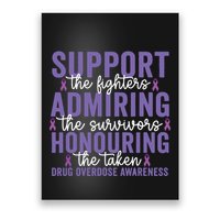 Support Fighters Honouring Taken Drug Overdose Awareness Poster