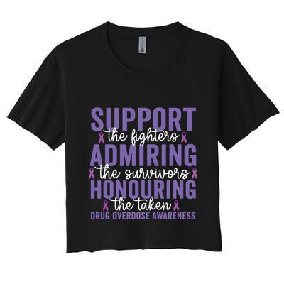 Support Fighters Honouring Taken Drug Overdose Awareness Crop Top