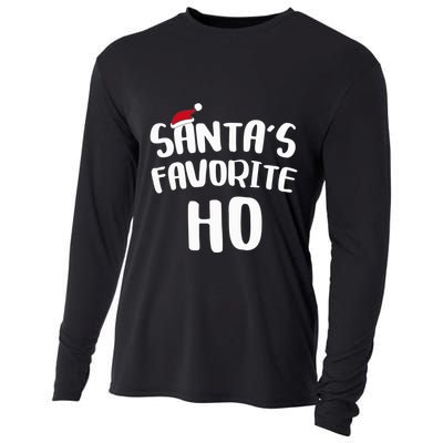 Santa's Favorite Ho Shirt Funny Christmas Gift Cooling Performance Long Sleeve Crew