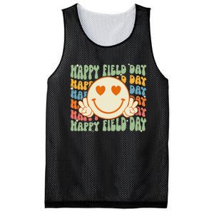 Smile Face Happy Field Day Retro Groovy Field Day 23 Hippie Mesh Reversible Basketball Jersey Tank