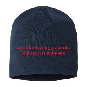 Sorry For Having Great Tits And Correct Opinions Sustainable Beanie